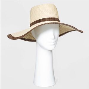 NWT Universal Thread Natural Straw Boater Hat